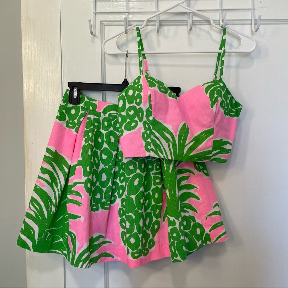 Lilly Pulitzer Parfait Set Pink Pout Flamenco Size 2 Rare Hard To Find